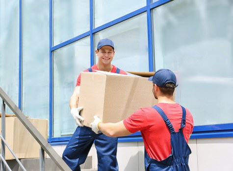 Brixton van service handling office and storage items safely