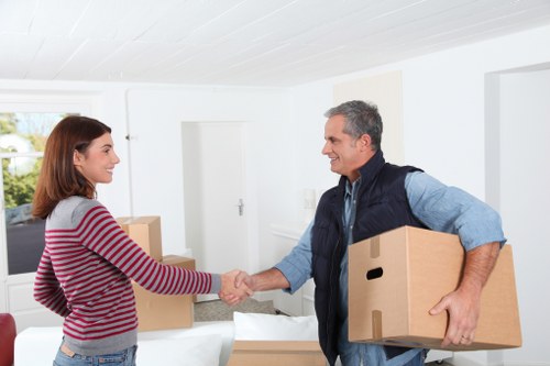 Mover wearing PPE during a Brixton removal job