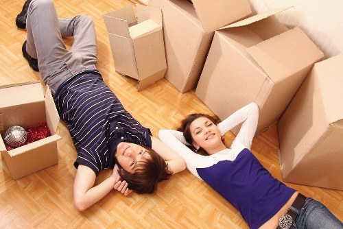 Office furniture and equipment prepared for a Brixton commercial move
