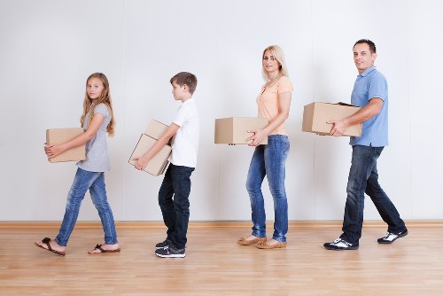 Reusable furniture and household items prepared for charity donation